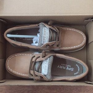 Girls Songfish Linen Oat Sperry Topsider Size 13M